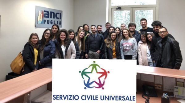 Servizio Civile nei Comuni: Anci Puglia seleziona 170 volontari tra i 18 e i 28 anni. Domande on line entro ore 14 del 15 febbraio 2021.