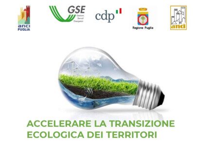 Transizione ecologica ed energetica dei territori: Duegiorni Anci rivolta ai Comuni. Il 18/10 a Bari e il 19/10 a Lecce.