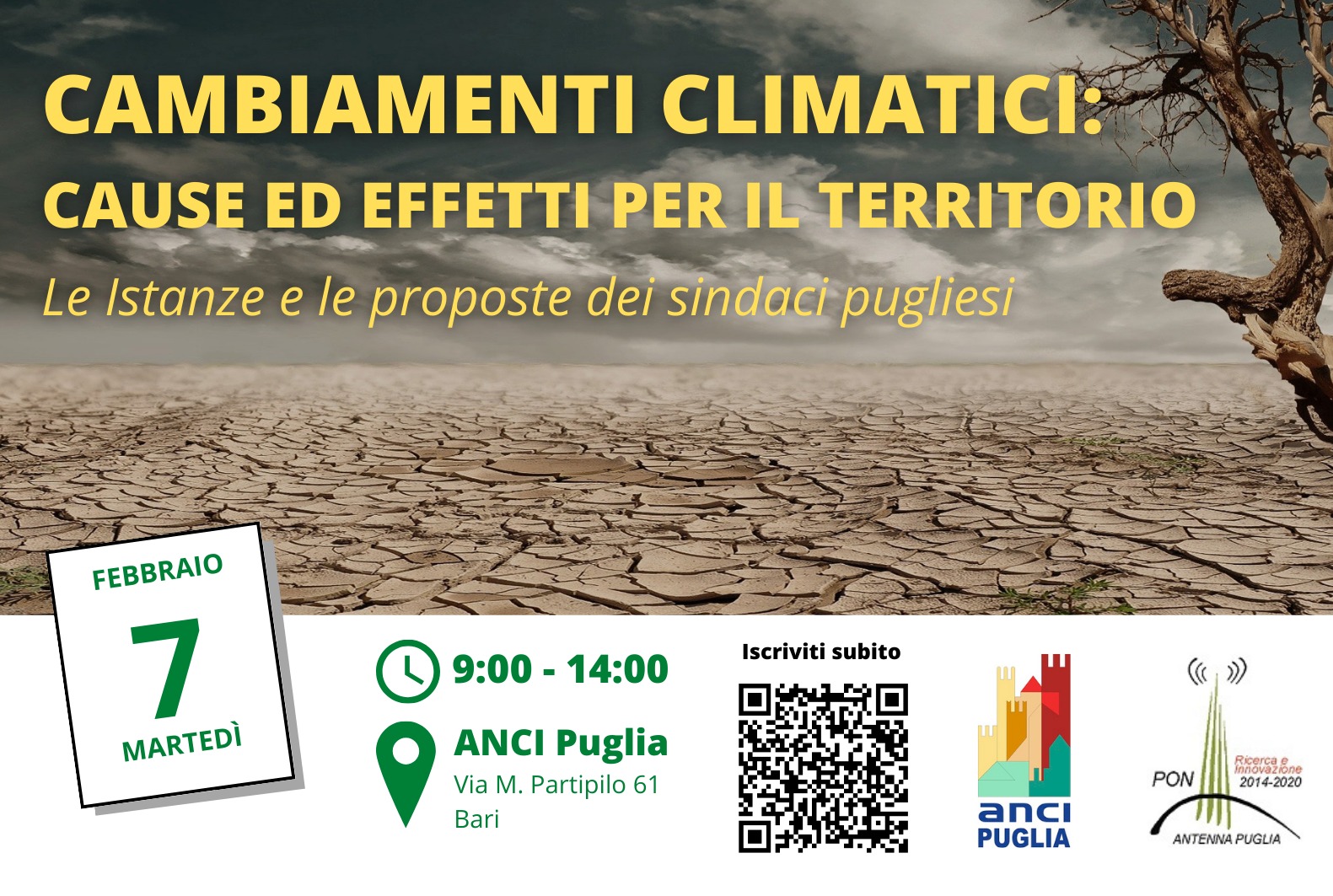 Emergenza climatica, a Bari un focus dei comuni pugliesi
