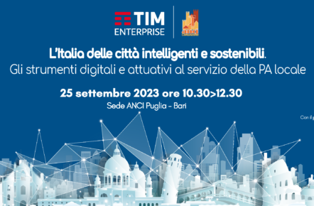 ANCI – TIM ENTERPRISE: il 25 settembre a Bari seconda tappa del ciclo di eventi sulle Smart Cities  
