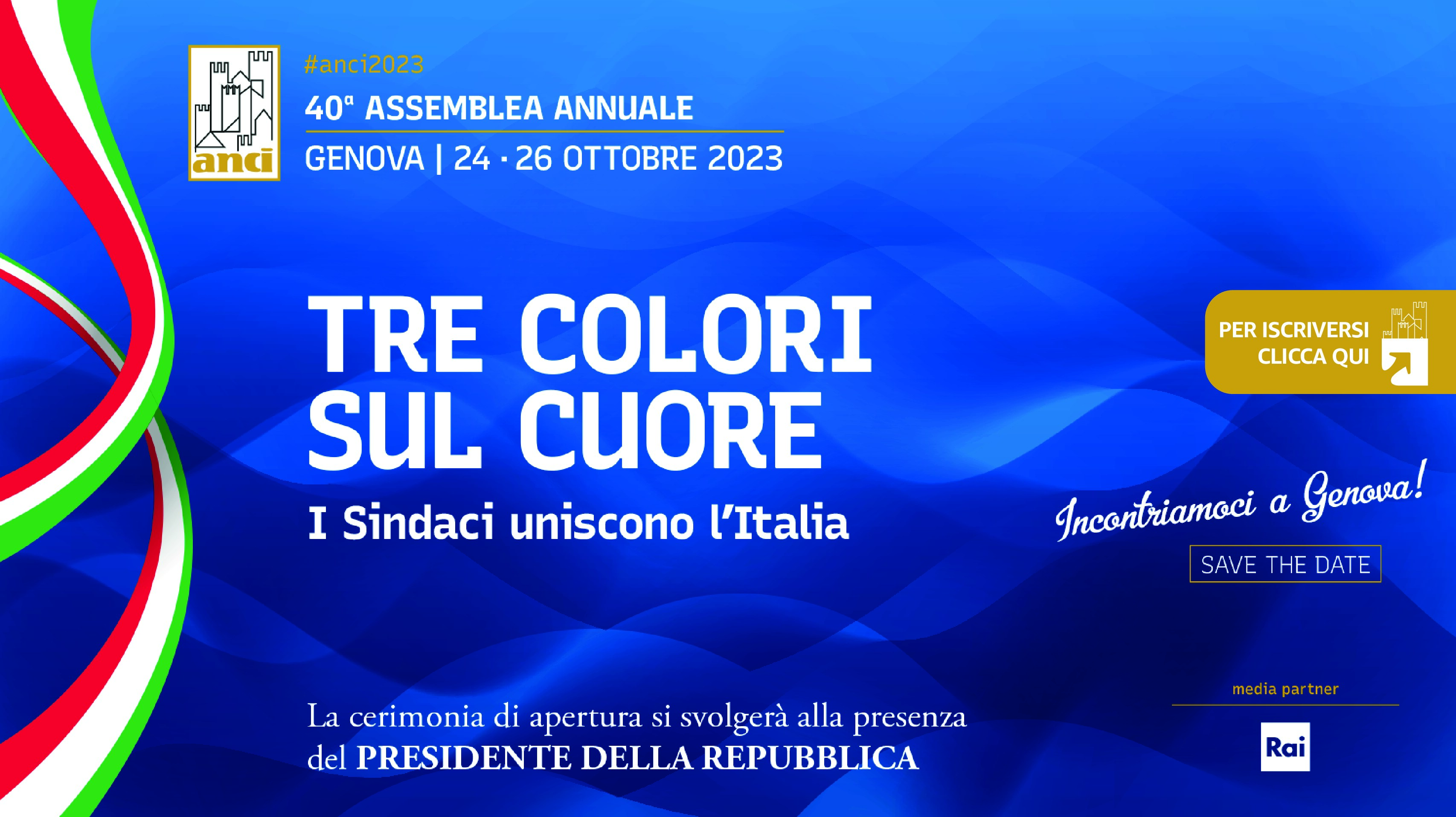 #Anci2023: Dal 24 al 26 ottobre alla Fiera di Genova la 40ª Assemblea annuale Anci