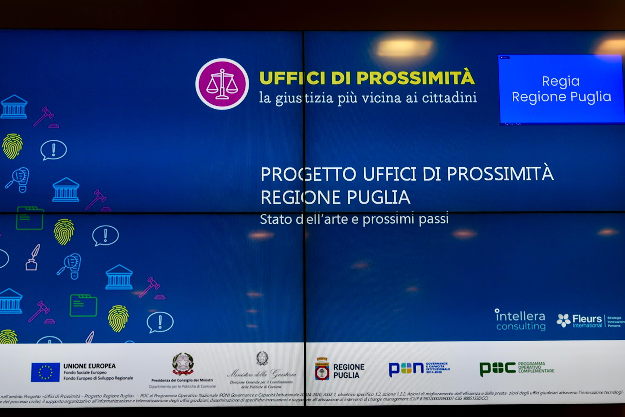 Immagine di copertina: Giustizia: Regione Puglia inaugura rete Uffici di Prossimità