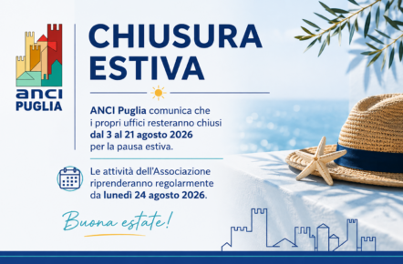 Chiusura estiva uffici Anci Puglia